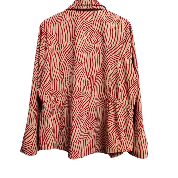 Chicos Zenergy Jacket Womens 3 Abstract Print Zip Up Lightweight Stretch Casual - Picture 10 of 10